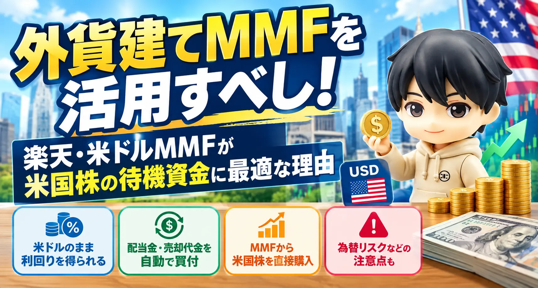 外貨建てMMFを活用すべし！楽天・米ドルMMFが米国株の待機資金に最適な理由